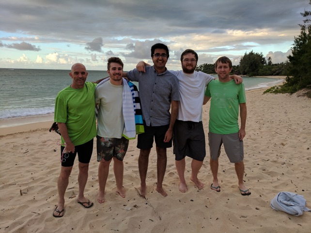 Prof. Jefferies with students at University of Hawaii, Maui