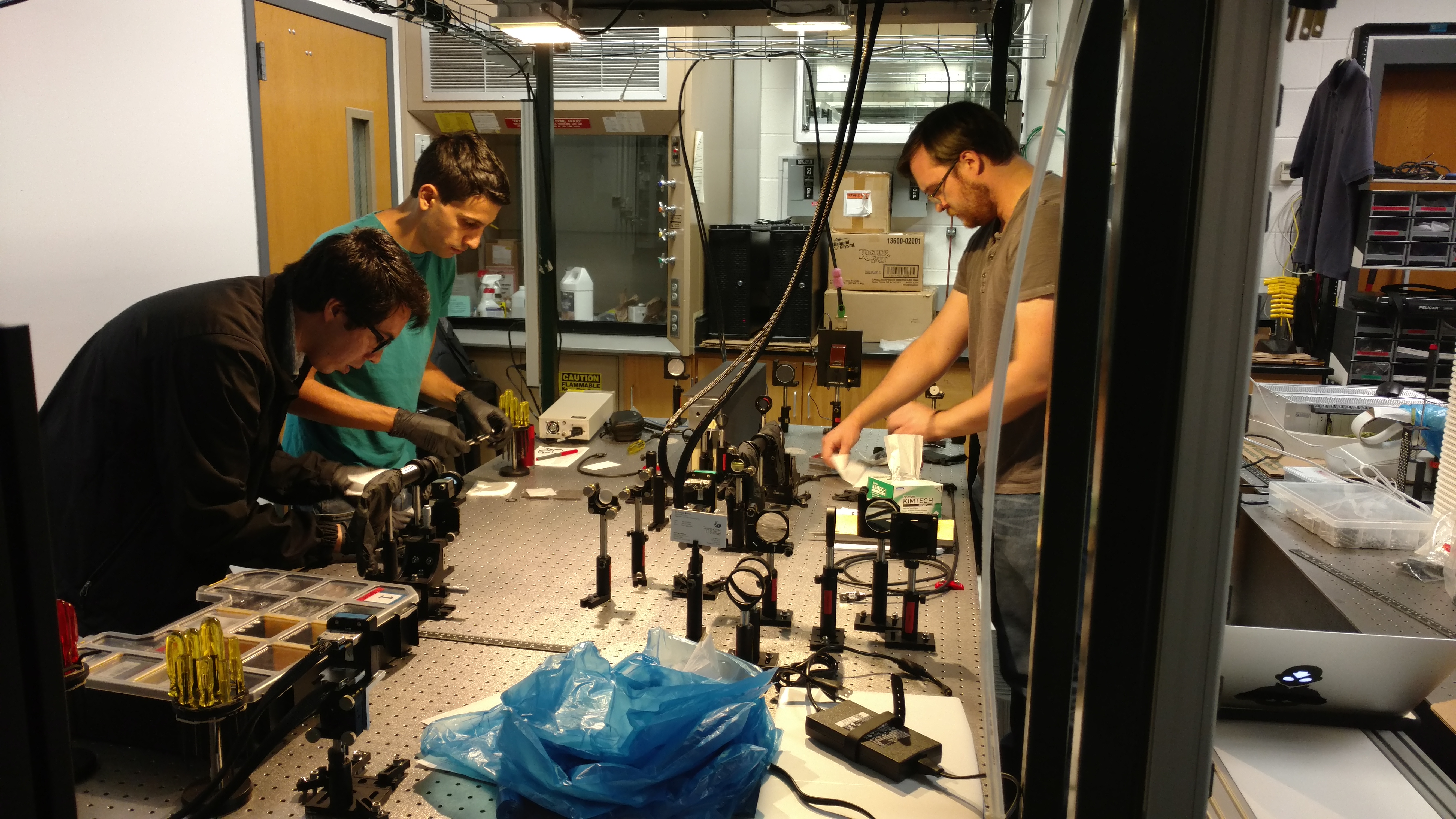 Arturo Martinez and Caleb Abbott (GSU) working alongside Daniele Calchetti (University of Rome) on the initial ARES simulator — international collaboration in action